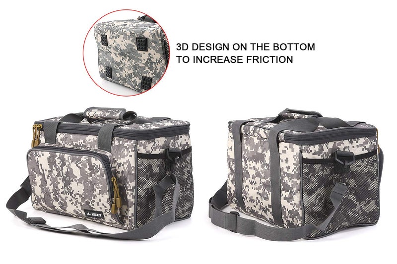 mouhike Fishing Tackle Bag Portable Crossbody Sling Pack Fly Fishing Tackle Box Bag Large Fishing Gear Storage Organizer for Travel Camping Hiking (Camo) - Image 5